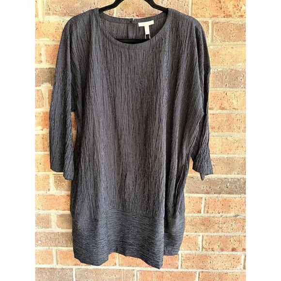 Eileen Fisher Dresses & Skirts - Elieen Fisher Black/White Tencel Organic Cotton Dress With Pocket Size Small